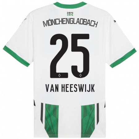 Kandiny Kinderen Amber Van Heeswijk #25 Wit Groen Thuisshirt Thuistenue 2024/25 T-Shirt