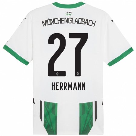 Kandiny Kinderen Michelle Herrmann #27 Wit Groen Thuisshirt Thuistenue 2024/25 T-Shirt