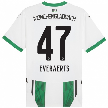 Kandiny Kinderen Kim Everaerts #47 Wit Groen Thuisshirt Thuistenue 2024/25 T-Shirt