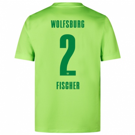 Kandiny Kinderen Kilian Fischer #2 Fluorescerend Groen Thuisshirt Thuistenue 2024/25 T-Shirt