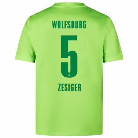 Kandiny Kinderen Cédric Zesiger #5 Fluorescerend Groen Thuisshirt Thuistenue 2024/25 T-Shirt