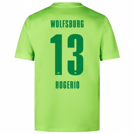 Kandiny Kinder Rogério #13 Fluoreszierendes Grün Heimtrikot Trikot 2024/25 T-Shirt Österreich