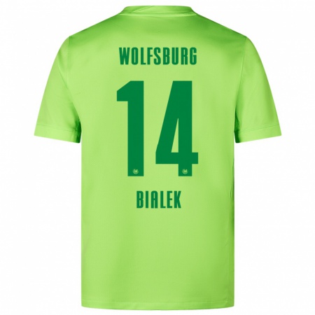 Kandiny Kinderen Bartosz Bialek #14 Fluorescerend Groen Thuisshirt Thuistenue 2024/25 T-Shirt