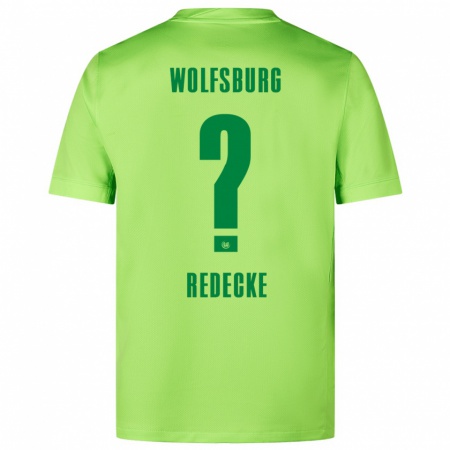 Kandiny Kinderen Jan Redecke #0 Fluorescerend Groen Thuisshirt Thuistenue 2024/25 T-Shirt België