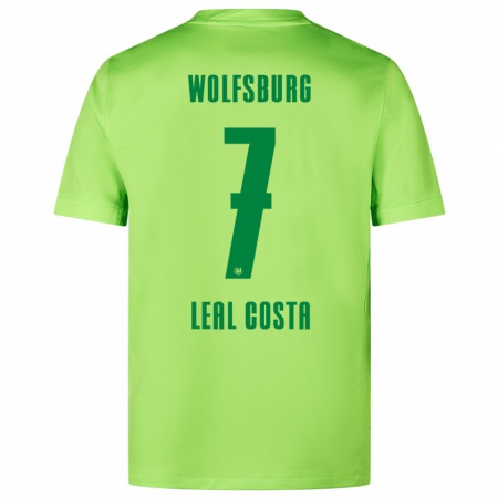 Kandiny Kinder David Leal Costa #7 Fluoreszierendes Grün Heimtrikot Trikot 2024/25 T-Shirt Österreich