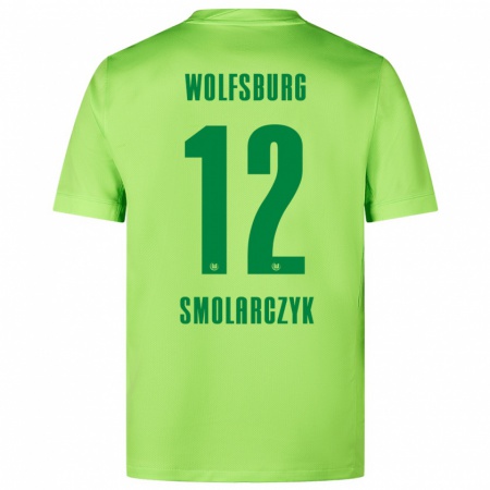 Kandiny Kinderen Nelly Smolarczyk #12 Fluorescerend Groen Thuisshirt Thuistenue 2024/25 T-Shirt