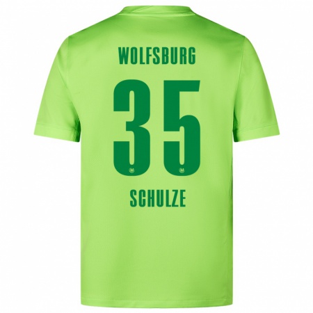 Kandiny Kinderen Philipp Schulze #35 Fluorescerend Groen Thuisshirt Thuistenue 2024/25 T-Shirt