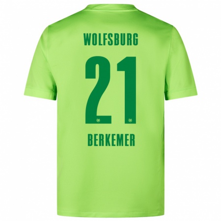 Kandiny Kinderen Melvin Berkemer #21 Fluorescerend Groen Thuisshirt Thuistenue 2024/25 T-Shirt