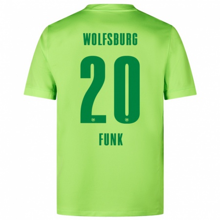 Kandiny Kinderen Jonah Funk #20 Fluorescerend Groen Thuisshirt Thuistenue 2024/25 T-Shirt