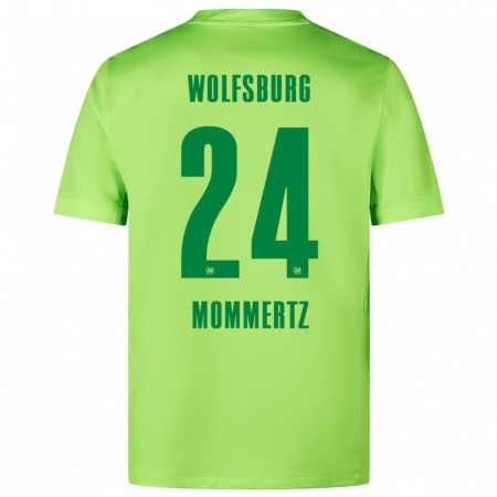 Kandiny Kinderen Benjamin Mommertz #24 Fluorescerend Groen Thuisshirt Thuistenue 2024/25 T-Shirt