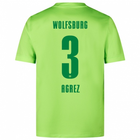 Kandiny Kinderen Sara Agrež #3 Fluorescerend Groen Thuisshirt Thuistenue 2024/25 T-Shirt