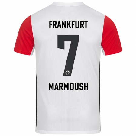 Kandiny Kinderen Omar Marmoush #7 Wit Rood Thuisshirt Thuistenue 2024/25 T-Shirt