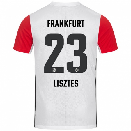 Kandiny Niño Camiseta Krisztián Lisztes #23 Blanco Rojo 1ª Equipación 2024/25 La Camisa México