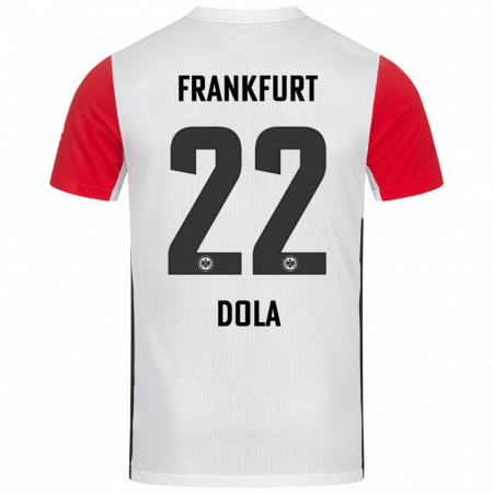 Kandiny Kinderen Igor Dola #22 Wit Rood Thuisshirt Thuistenue 2024/25 T-Shirt