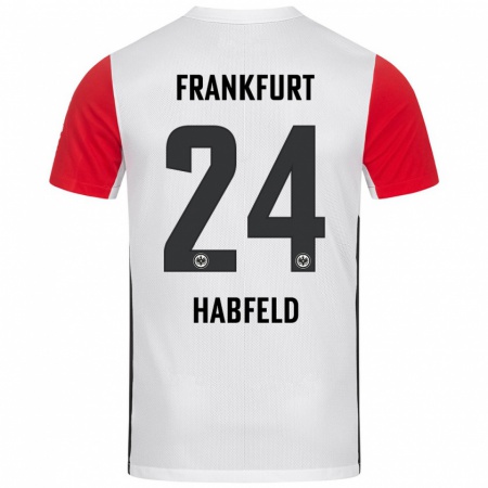 Kandiny Kinderen Josef Haßfeld #24 Wit Rood Thuisshirt Thuistenue 2024/25 T-Shirt