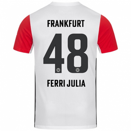 Kandiny Kinderen Nacho Ferri #48 Wit Rood Thuisshirt Thuistenue 2024/25 T-Shirt