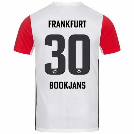 Kandiny Kinderen Jakob Bookjans #30 Wit Rood Thuisshirt Thuistenue 2024/25 T-Shirt