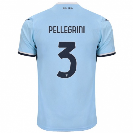 Kandiny Kinderen Luca Pellegrini #3 Blauw Thuisshirt Thuistenue 2024/25 T-Shirt