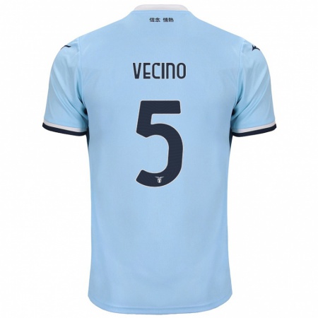 Kandiny Kinderen Matías Vecino #5 Blauw Thuisshirt Thuistenue 2024/25 T-Shirt