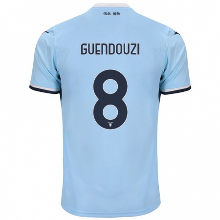 Kandiny Kinderen Mattéo Guendouzi #8 Blauw Thuisshirt Thuistenue 2024/25 T-Shirt