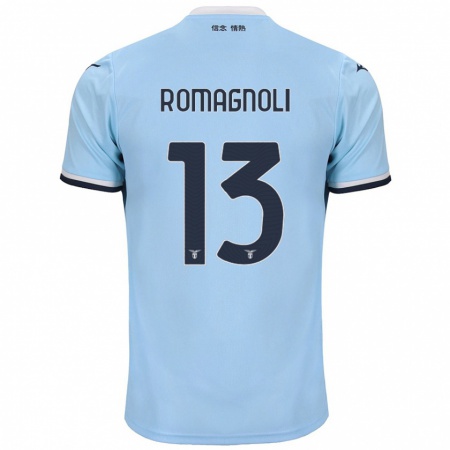 Kandiny Kinderen Alessio Romagnoli #13 Blauw Thuisshirt Thuistenue 2024/25 T-Shirt