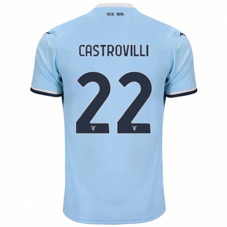 Kandiny Kinderen Gaetano Castrovilli #22 Blauw Thuisshirt Thuistenue 2024/25 T-Shirt