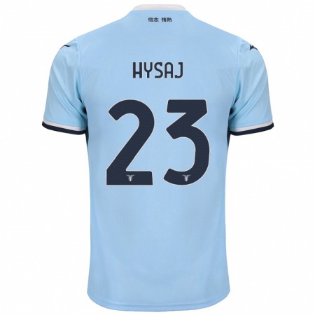 Kandiny Kinderen Elseid Hysaj #23 Blauw Thuisshirt Thuistenue 2024/25 T-Shirt