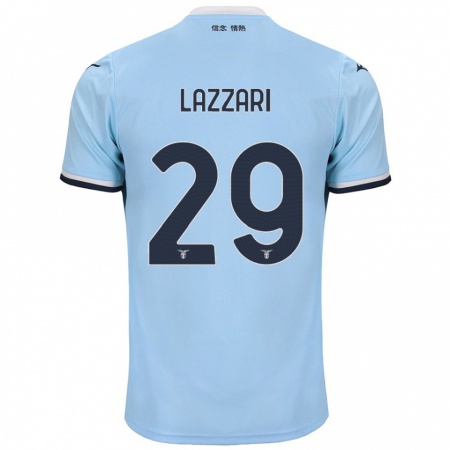 Kandiny Kinder Manuel Lazzari #29 Blau Heimtrikot Trikot 2024/25 T-Shirt Österreich