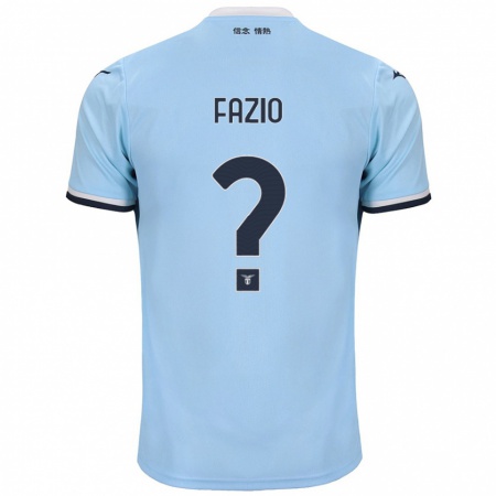 Kandiny Kinderen Francesco Fazio #0 Blauw Thuisshirt Thuistenue 2024/25 T-Shirt