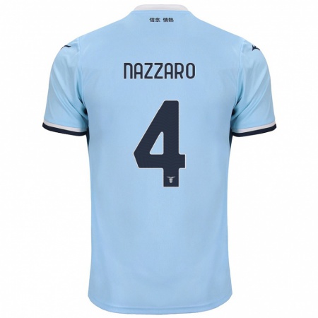 Kandiny Kinderen Marco Nazzaro #4 Blauw Thuisshirt Thuistenue 2024/25 T-Shirt