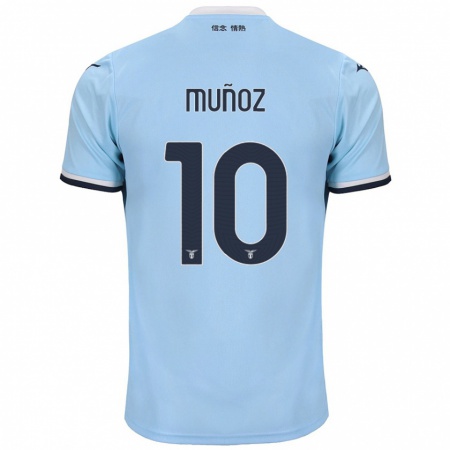 Kandiny Kinderen Cristo Muñoz #10 Blauw Thuisshirt Thuistenue 2024/25 T-Shirt