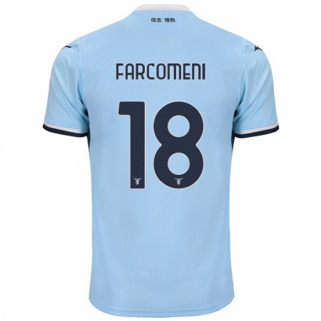 Kandiny Kinderen Valerio Farcomeni #18 Blauw Thuisshirt Thuistenue 2024/25 T-Shirt