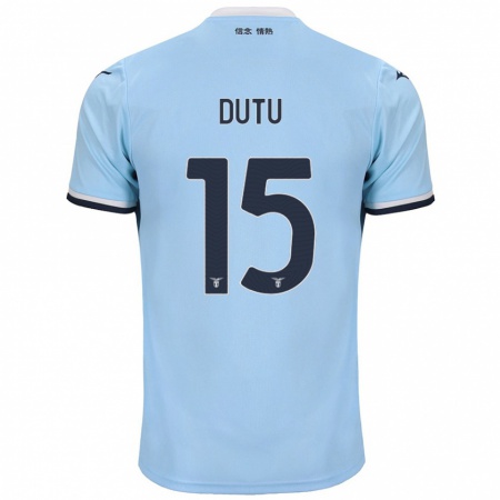 Kandiny Kinderen Matteo Dutu #15 Blauw Thuisshirt Thuistenue 2024/25 T-Shirt