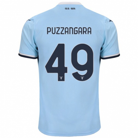 Kandiny Kinderen Angelo Antonio Puzzangara #49 Blauw Thuisshirt Thuistenue 2024/25 T-Shirt