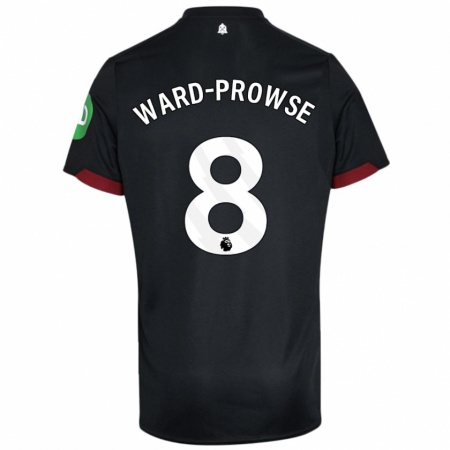 Kandiny Kinderen James Ward-Prowse #8 Zwart Wit Uitshirt Uittenue 2024/25 T-Shirt