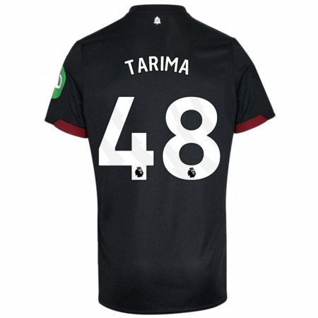 Kandiny Bambino Maglia Sean Tarima #48 Nero Bianco Kit Gara Away 2024/25 Maglietta