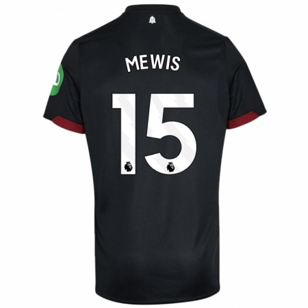 Kandiny Kinder Kristie Mewis #15 Schwarz Weiß Auswärtstrikot Trikot 2024/25 T-Shirt Österreich