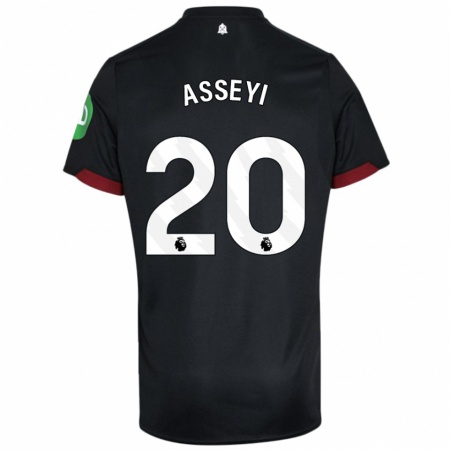 Kandiny Kinderen Viviane Asseyi #20 Zwart Wit Uitshirt Uittenue 2024/25 T-Shirt