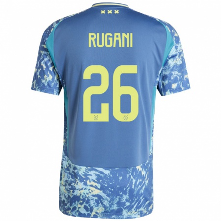 Kandiny Kinderen Daniele Rugani #26 Grijs Blauw Geel Uitshirt Uittenue 2024/25 T-Shirt