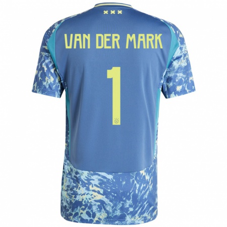 Kandiny Kinderen Jesper Van Der Mark #1 Grijs Blauw Geel Uitshirt Uittenue 2024/25 T-Shirt