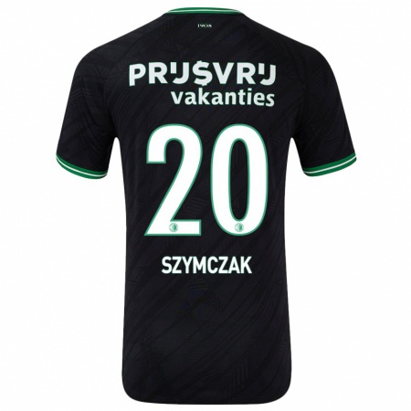 Kandiny Bambino Maglia Olivia Szymczak #20 Nero Verde Kit Gara Away 2024/25 Maglietta