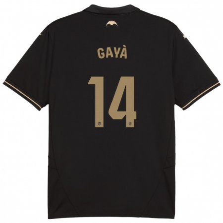 Kandiny Kinderen José Gayà #14 Zwart Uitshirt Uittenue 2024/25 T-Shirt