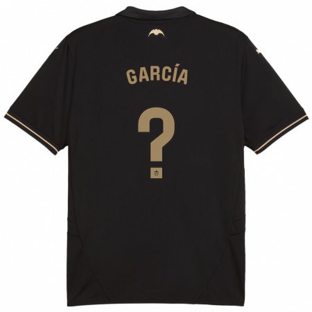 Kandiny Bambino Maglia Víctor García #0 Nero Kit Gara Away 2024/25 Maglietta