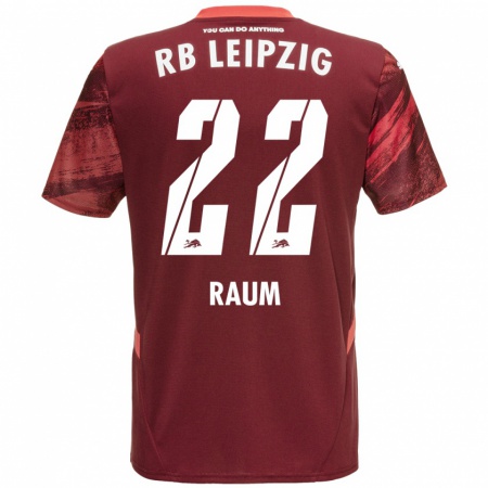 Kandiny Kinderen David Raum #22 Bordeauxrood Uitshirt Uittenue 2024/25 T-Shirt