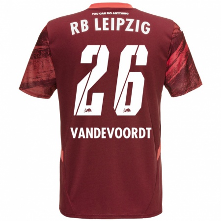 Kandiny Kinderen Maarten Vandevoordt #26 Bordeauxrood Uitshirt Uittenue 2024/25 T-Shirt