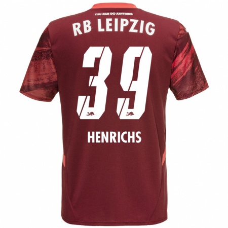 Kandiny Kinderen Benjamin Henrichs #39 Bordeauxrood Uitshirt Uittenue 2024/25 T-Shirt