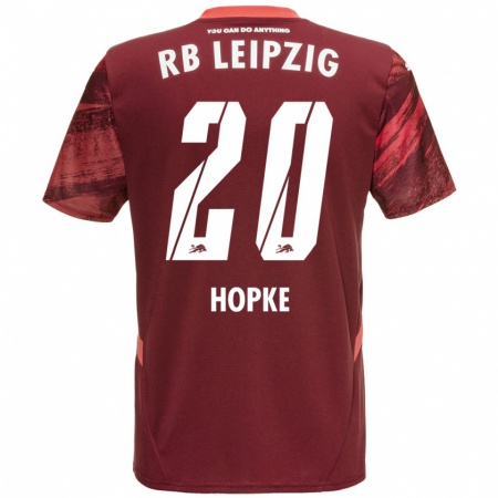 Kandiny Kinderen Hannes Hopke #20 Bordeauxrood Uitshirt Uittenue 2024/25 T-Shirt