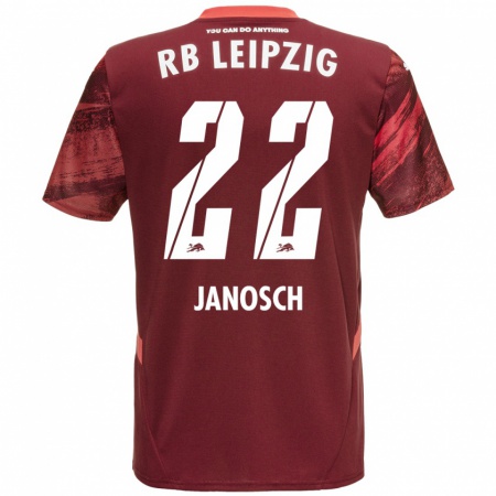 Kandiny Kinderen Luca Janosch #22 Bordeauxrood Uitshirt Uittenue 2024/25 T-Shirt