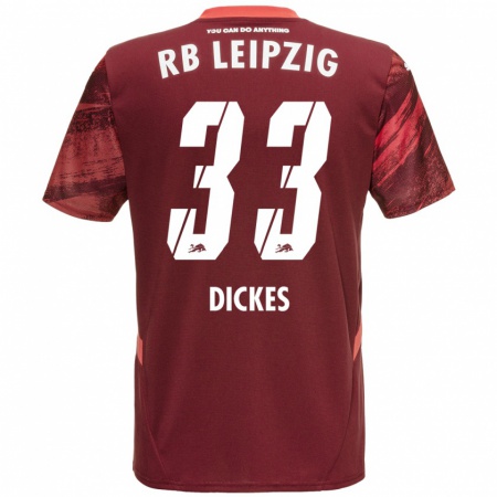 Kandiny Kinderen Fernando Dickes #33 Bordeauxrood Uitshirt Uittenue 2024/25 T-Shirt