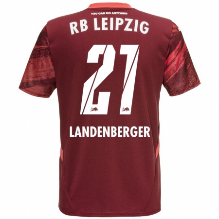 Kandiny Kinderen Julia Landenberger #21 Bordeauxrood Uitshirt Uittenue 2024/25 T-Shirt